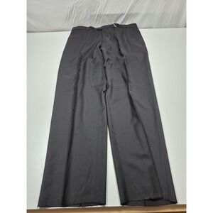 Zanieri Dress Pants Mens 44x36 Gray Flat Front Straight Unhemmed Italy NWT FLAW